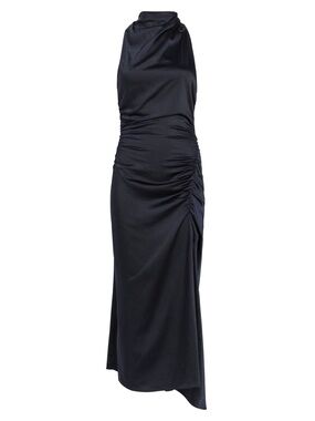 A.L.C. Inez Satin Gown Dress in Dark Sapphire